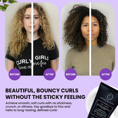 Controlled Chaos Curl Cream pump demonstrates easy, mess-free styling.