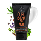 Controlled Chaos Curl Cream for Men bottle-pour shows easy, mess-free application for defined curls.