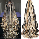 COOKOO 9Packs French Curly Braiding Hair 22 inch for box braids with natural bounce.