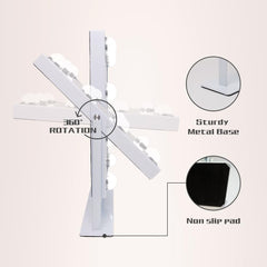 COOLJEEN vanity mirror rotated 360 degrees for adjustable angles.