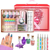 CoralBeau Nail Art Kit with rhinestones for custom glam nails at home