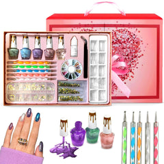 CoralBeau Nail Art Kit with rhinestones for custom glam nails at home