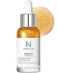 Coreana AMPLE:N peptide shot ampoule bottle shows premium serum for firmer skin