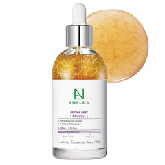 Coreana AMPLE:N Peptide Shot Ampoule packshot showing premium anti-aging packaging for firmer skin.