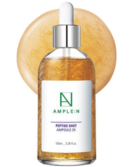 Coreana Ample:N Peptide Shot bottle closeup highlighting premium packaging and anti-aging focus