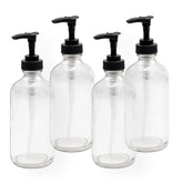 Cornucopia Brands 8oz clear glass pump bottle for versatile liquids and blends