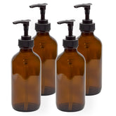Cornucopia Brands 8oz amber glass bottle with pump set for easy dispensing.
