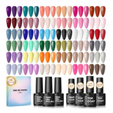 COSCELIA 40pcs gel nail polish set packaging shows full color lineup for home manicures.