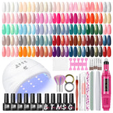 COSCELIA 53pcs gel nail kit with UV light and drill for at-home salon-quality manicure