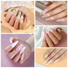 COSCELIA pink acrylic powder for durable color and length.