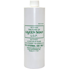 Cosco Tincture of Green Soap bottle with lavender scent for gentle skin prep.