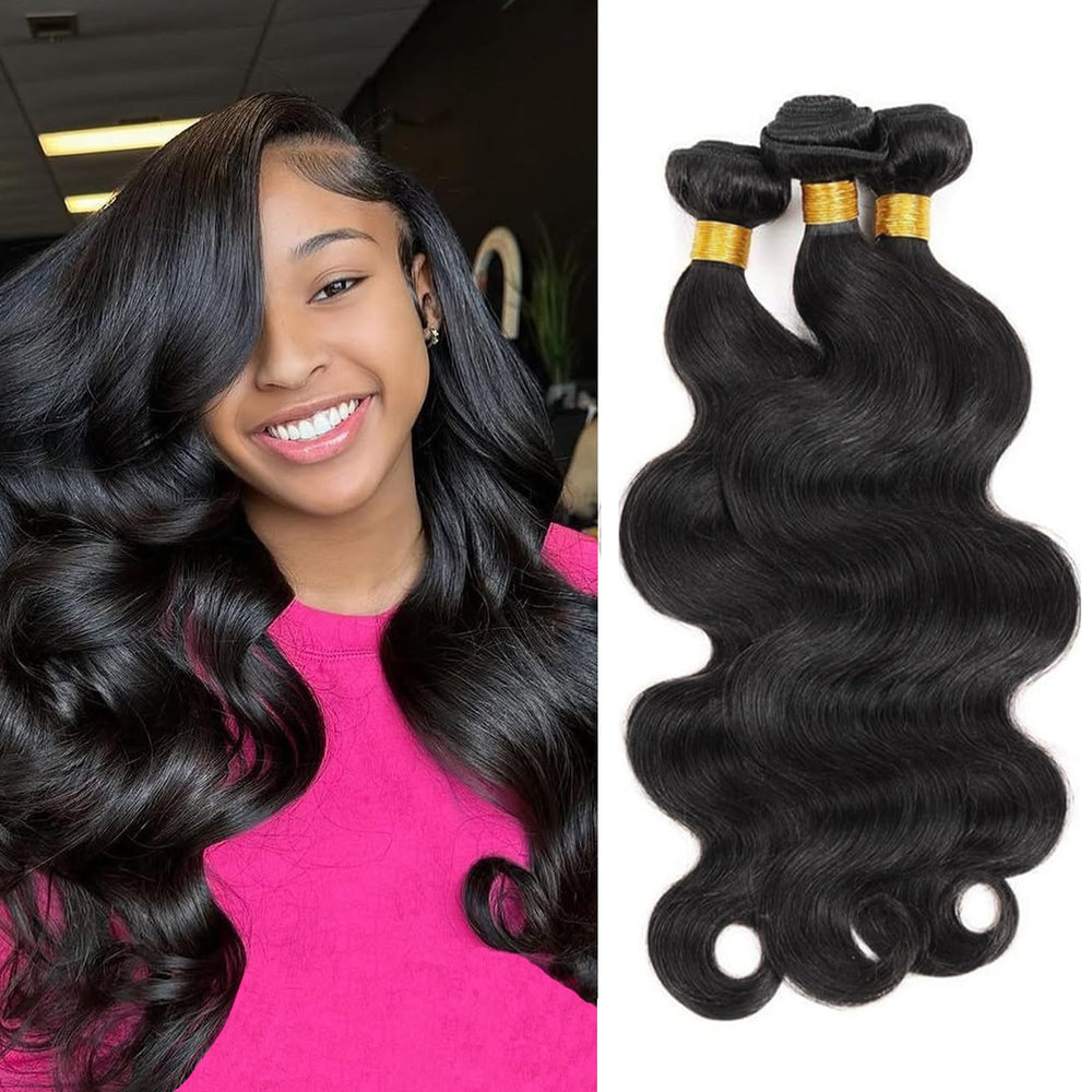 Coshgirl body wave bundles 14-inch close-up showing soft natural texture for daily wear
