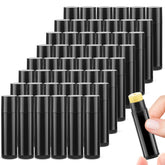 Cositina 100pcs 5g lip balm tubes in black with caps for portable DIY cosmetics.