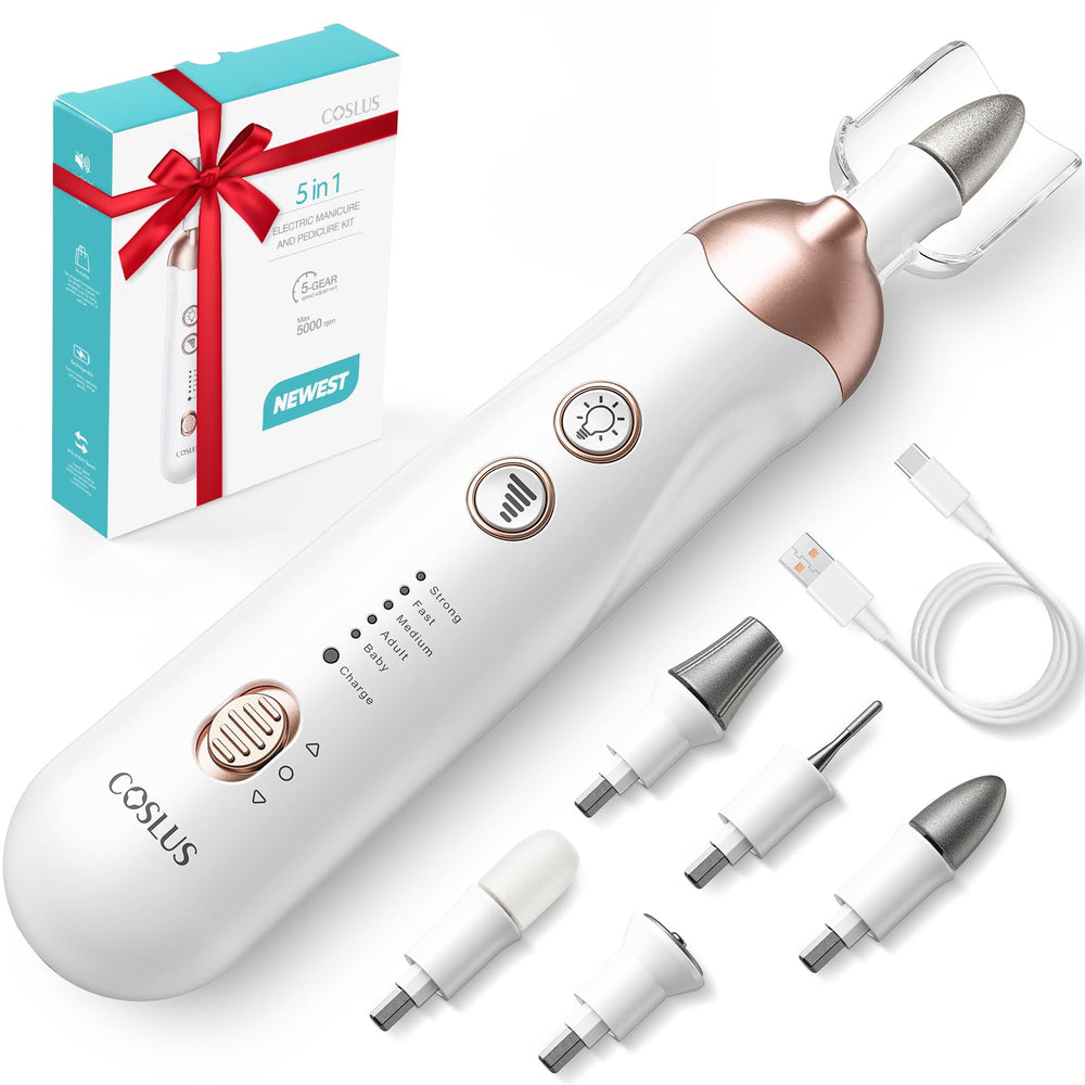 COSLUS 5-in-1 nail file set for precise at-home manicures