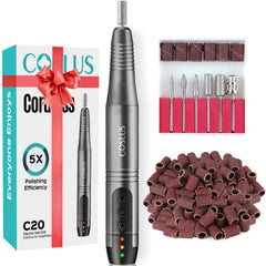 COSLUS cordless nail drill front view compact design for comfortable use