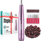 COSLUS electric nail drill front view highlights compact pen design for precise control.