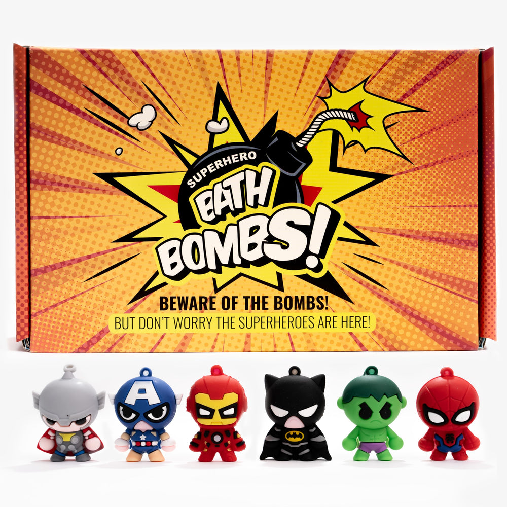 Cosmetics Stories superhero bath bomb delivers colorful fizz for an exciting, kid-friendly bath time.