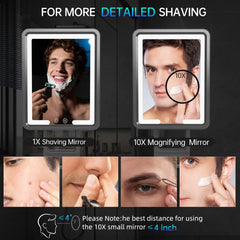 COSMIRROR 10X magnification aids detailed grooming tasks