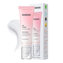 COSNORI W. Dress Tone-up Cream packaging showing vegan skincare