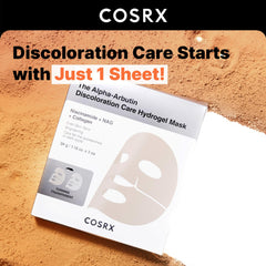 COSRX alpha-arbutin discoloration hydrogel mask turning transparent during wear