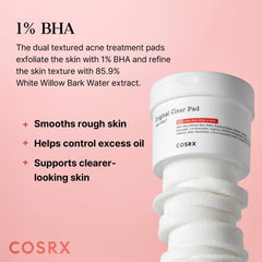 COSRX BHA Toner Pads daily routine scene suggesting gentle exfoliation and sebum control.