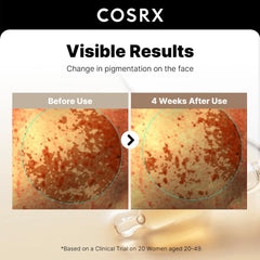COSRX Discoloration care serum packaging highlights premium formulation and easy daily use