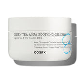 COSRX Hydrium Green Tea Aqua gel cream jar close-up showing lightweight hydration