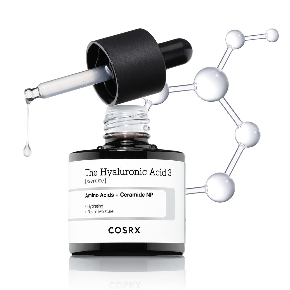 COSRX Pure Sodium Hyaluronic Acid 3% Serum bottle showing hydration-ready packaging
