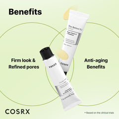 COSRX Retinol 0.1% Cream eye area application demonstrates targeted session for fine lines