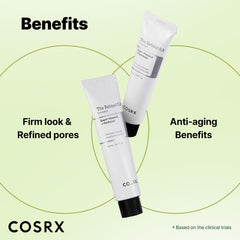 COSRX Retinol 0.3% Cream jar application shows lightweight nightly use