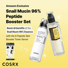 COSRX Snail Mucin 96% essence bottle promoting skin vitality and moisture.