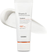 COSRX Vitamin E Sunscreen bottle showing lightweight daily protection.