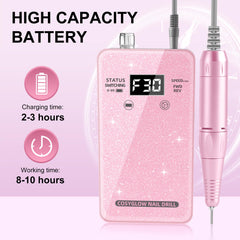 COSYGLOW nail drill low-noise design reduces disruption during polishing rituals.