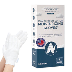Cottonnerie original cotton gloves for dry hands sleeping highlight overnight moisture retention