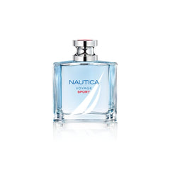 Nautica Voyage Sport EDT bottle with outer box—great for gifting and on-shelf appeal.