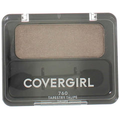 CoverGirl Eye Enhancers Tapestry Taupe 760 compact with brush illustrates convenient on-the-go application.