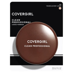 CoverGirl loose powder tiny-compact showing travel-friendly packaging for on-the-go touch-ups.
