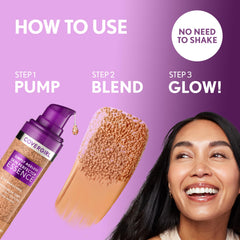 Covergirl Simply Ageless swatch reveals a radiant skin-like finish.