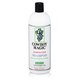 Cowboy Magic Shampoo bottle pour highlights fast rinse action for busy mornings.