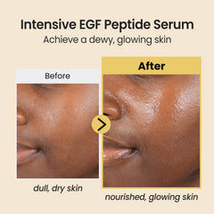 coxir INTENSIVE EGF PEPTIDES SERUM pump-top closeup highlights quick-absorb formula for daily use.