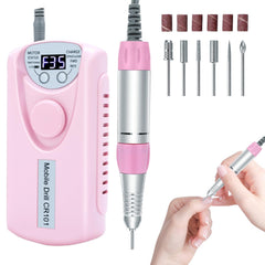 COYZU electric nail drill pink handheld for precise acrylic shaping