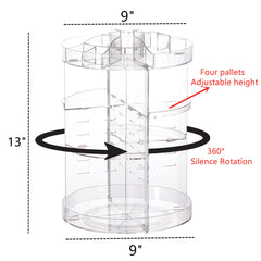 cq acrylic adjustable-trays six-level-height accommodates varied cosmetics