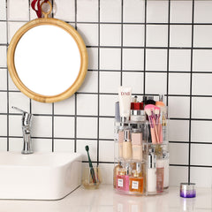 Cq acrylic large capacity makeup shelf holds brushes skincare and perfumes efficiently