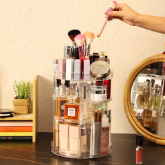 cq acrylic large-capacity-storage keeps brushes and skincare organized