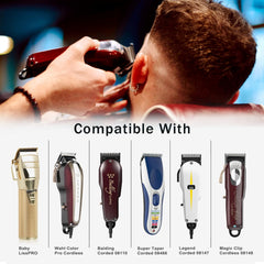 CR8GR8 Wahl guards 10pc set snap-on fit for fast, secure attachment during trimming.