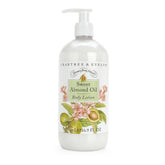 Crabtree & Evelyn Sweet Almond Oil body lotion bottle pour for hydrated skin