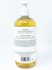 Crabtree & Evelyn Gardeners Hand Soap label closeup shows herbal ingredients.