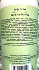 Crabtree & Evelyn Lily body lotion cream texture close-up highlights rich moisturization.
