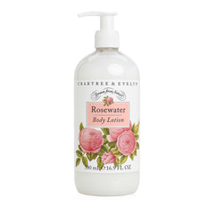 Crabtree & Evelyn Rosewater Body Lotion bottle for lightweight daily moisture and soft scent.