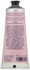 Crabtree & Evelyn Rosewater Hand Therapy ingredient panel highlights shea butter and macadamia oil.